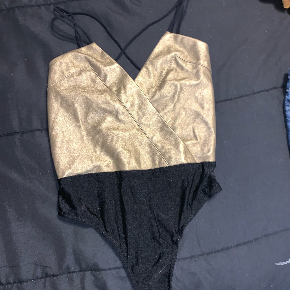 Sexy Black & gold body suit